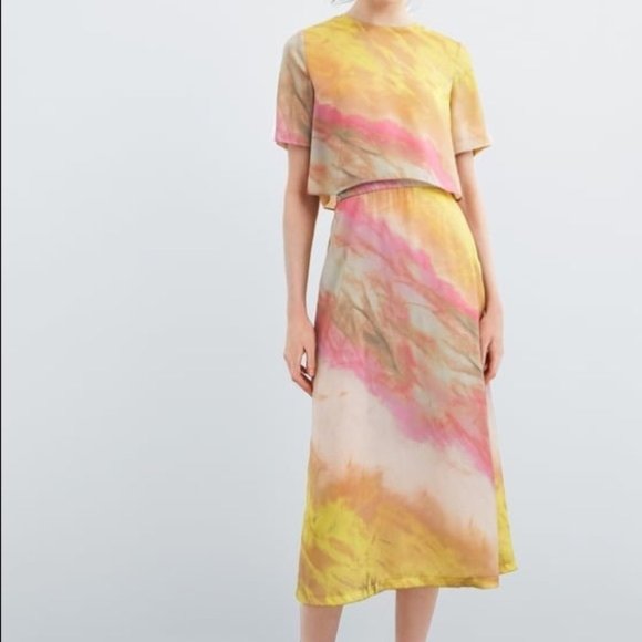 Zara tie dye skirt set Clearance
